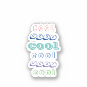 Cool typography for trendy chic sticker