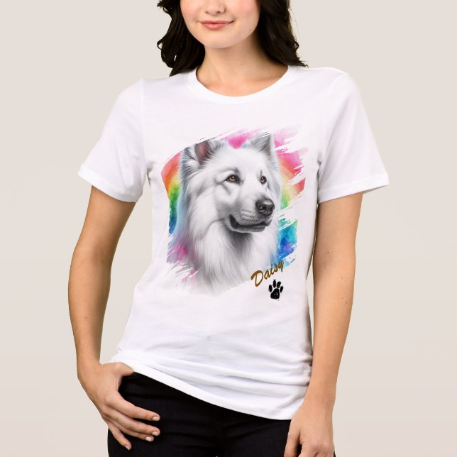 Cool Typography Name Pet's Simple Modern  Tri-Blend Shirt (Front)