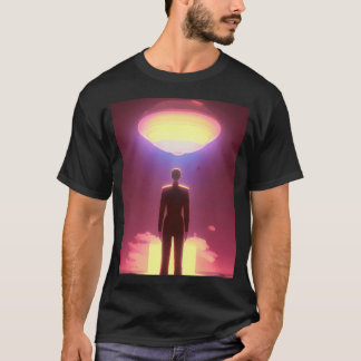 Cool Ufo Art. Colourful Vibrant Alien Art. T-Shirt