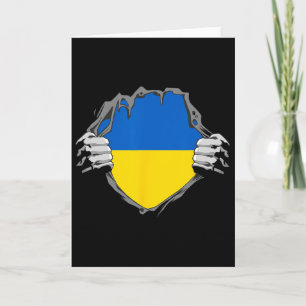 Cool Ukrainian Flag Shirt Ukrainian Hero Card