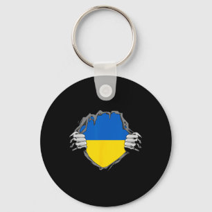 Cool Ukrainian Flag Shirt Ukrainian Hero Key Ring