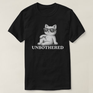 Cool Unbothered Cat Sunglasses Illustration Design T-Shirt