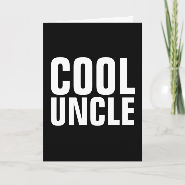 COOL UNCLE HAPPY BIRTHDAY GREETING CARDS (Front)