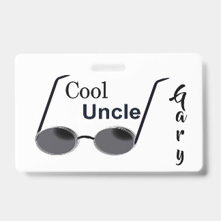 Cool Uncle Personalised ID Badge
