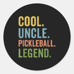 Cool uncle pickleball legend  classic round sticker
