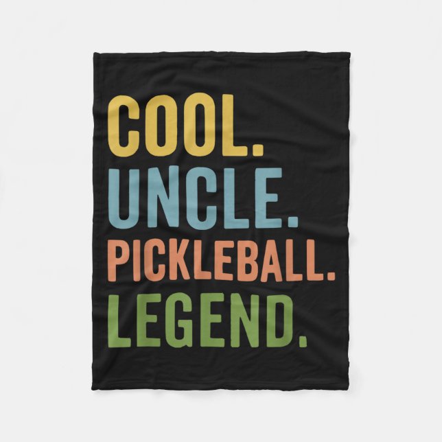 Cool uncle pickleball legend  fleece blanket (Front)