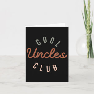 Cool Uncles Club Best Uncle Ever Funny Pocket Fath Card