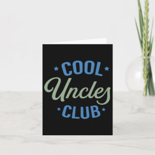 Cool Uncles Club Best Uncle Ever Funny Pocket Fath Card