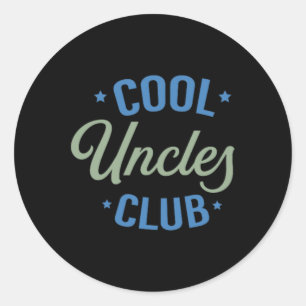 Cool Uncles Club Best Uncle Ever Funny Pocket Fath Classic Round Sticker
