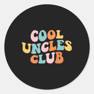 Cool Uncles Club Best Uncle Ever Funny Pocket Fath Classic Round Sticker
