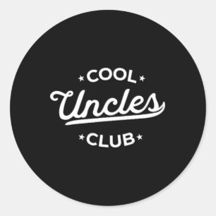 Cool Uncles Club Best Uncle Ever Funny Pocket Fath Classic Round Sticker