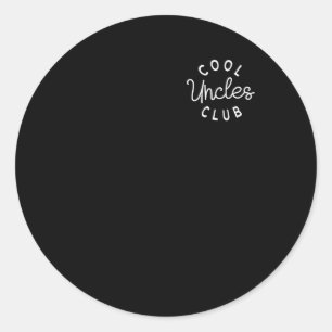 Cool Uncles Club Best Uncle Ever Funny Pocket Fath Classic Round Sticker