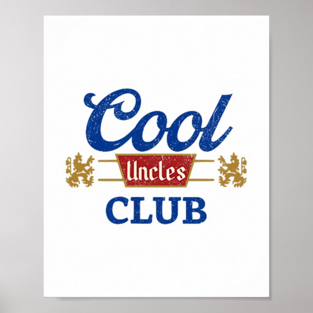 Cool Uncles Club Best Uncle Ever Funny Pocket Fath Poster (Front)