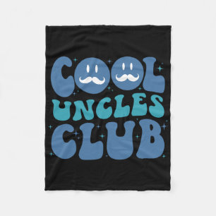 Cool Uncles Club Groovy Retro Fathers Day New Uncl Fleece Blanket