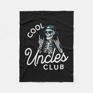 Cool Uncles Club Shirt Funny Skeleton Men Uncle  Fleece Blanket