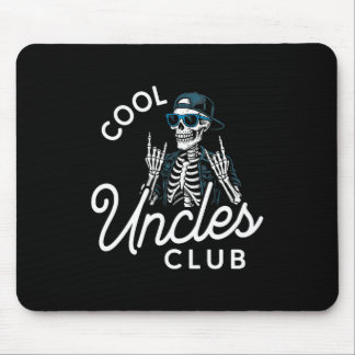 Cool Uncles Club Shirt Funny Skeleton Men Uncle Mouse Pad