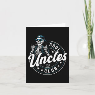 Cool Uncles Club Shirt Funny Skeleton Uncle Men  Card