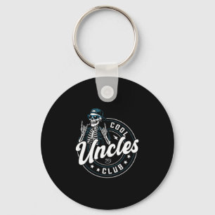 Cool Uncles Club Shirt Funny Skeleton Uncle Men Key Ring