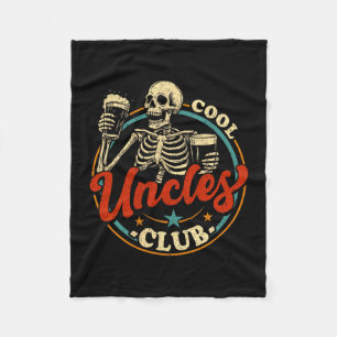 Cool Uncles Club Shirt Uncle Skeleton Men Fathers  Fleece Blanket