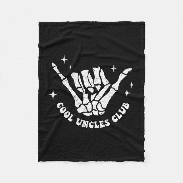 Cool Uncles Club Uncle Cke Birthday Father's Day  Fleece Blanket (Front)