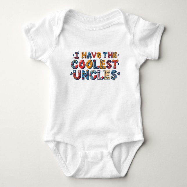 Cool Uncles Hockey Infant One Piece  Baby Bodysuit (Front)