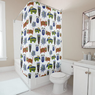 Cool Uneven Pattern Shower Curtain