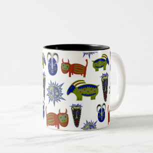 Cool Uneven Pattern Two-Tone Coffee Mug