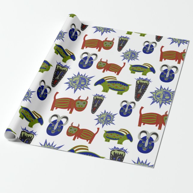 Cool Uneven Pattern Wrapping Paper (Unrolled)