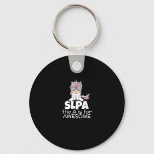 Cool Unicorn for SLPA Speech Language Pathologist Key Ring