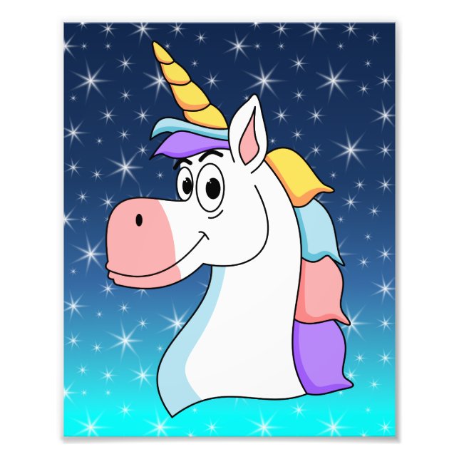 Cool Unicorn Photo Print (Front)
