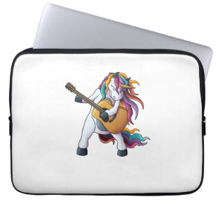 Cool Unicorn Playing Guitar _ Funny Animal Guitari Laptop Sleeve
