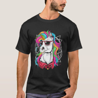 Cool Unicorn Rainbow Chill Colours Colourful Sungl T-Shirt