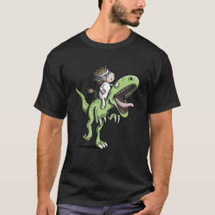 Cool Unicorn Rides Tyrannosaurus Rex Dino I Dino A T-Shirt