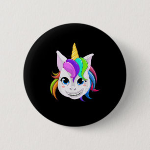 Cool Unicorn With Dental Braces Funny Horn Horse S 6 Cm Round Badge