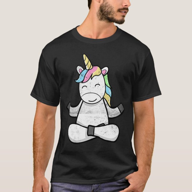 Cool Unicorn Yoga Unicorn Gym Instructors T-Shirt (Front)