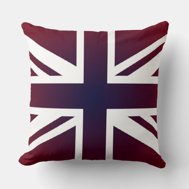 Cool Union Jack Flag of the United Kingdom Cushion (Front)
