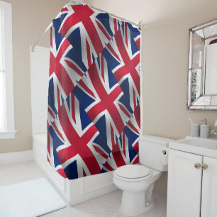 COOL UNION JACK FLAG SHOWER CURTAIN
