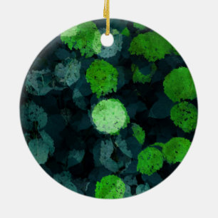 Cool, unique art of floral / flower pattern ceramic ornament