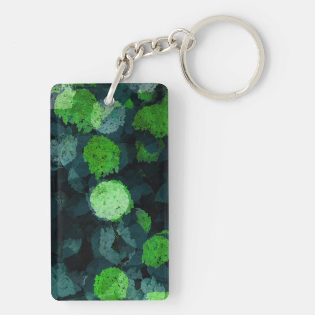 Cool, unique art of floral / flower pattern key ring (Back)