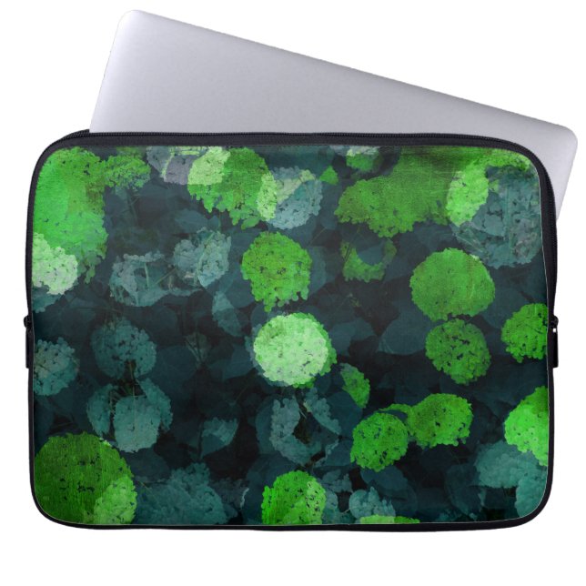 Cool, unique art of floral / flower pattern laptop sleeve (Front)