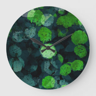 Cool, unique art of floral / flower pattern large clock