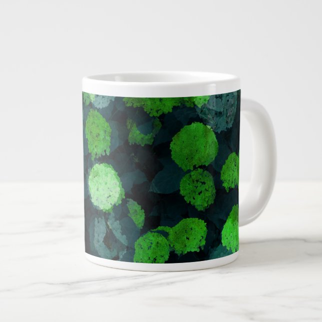 Cool, unique art of floral / flower pattern large coffee mug (Front Right)