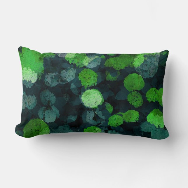 Cool, unique art of floral / flower pattern lumbar cushion (Front)