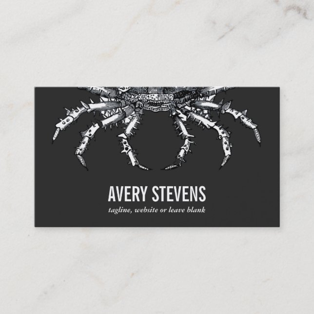 Cool Unique Crusty Crab Marine Biology Nautical 3 Business Card (Front)