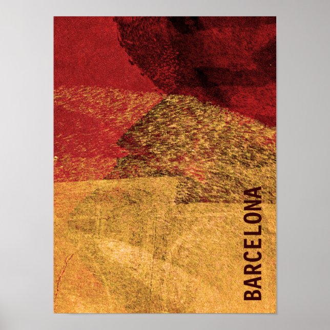 Cool, unique modern Barcelona design art Poster (Front)