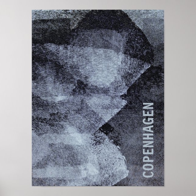 Cool, unique modern Copenhagen design art Poster (Front)