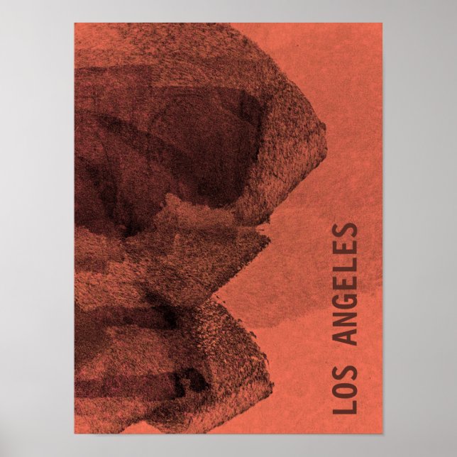 Cool, unique modern Los Angeles design art Poster (Front)