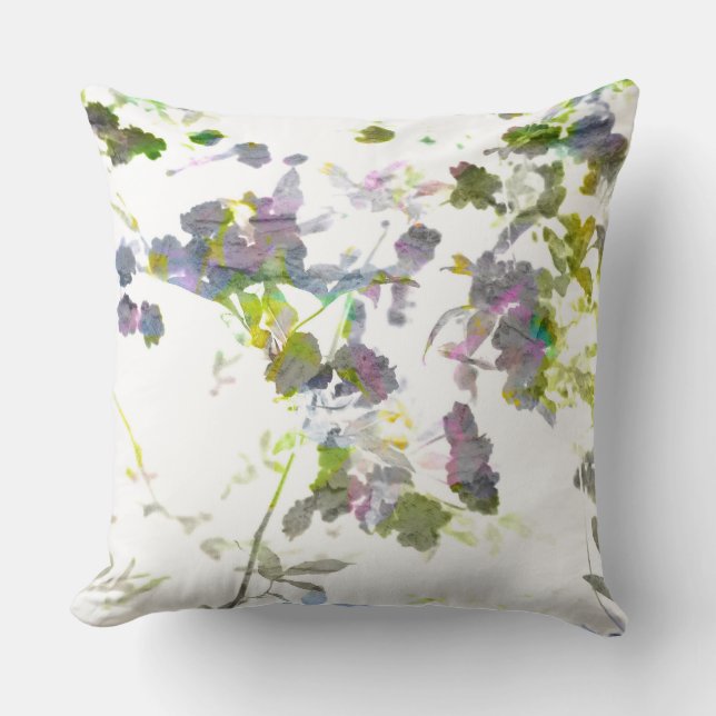 Cool, unique modern romantic flower pattern design cushion (Front)
