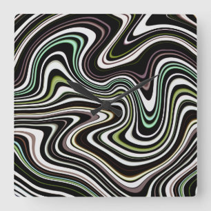 Cool Unique Pattern Square Wall Clock