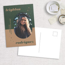 Cool Unique Rounded Photo Graduation Announcement
